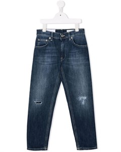 Прямые джинсы с эффектом потертости Dondup kids