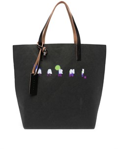 Большая сумка тоут с логотипом Marni