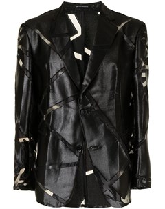 Пиджак из искусственной кожи с прозрачными вставками Emporio armani