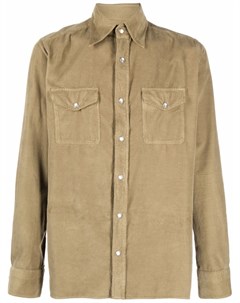 Вельветовая рубашка с накладными карманами Tom ford