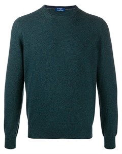 Меланжевый свитер с круглым вырезом Barba