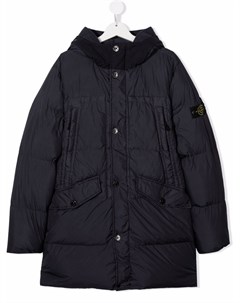 Пуховик с логотипом Stone island junior