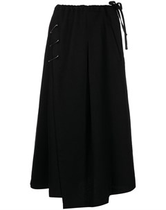 Шерстяная юбка А силуэта со складками Yohji yamamoto