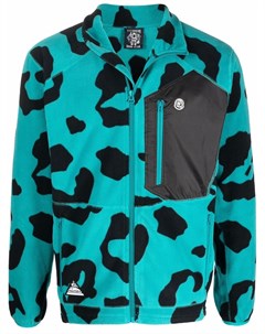 Флисовая куртка на молнии с леопардовым принтом Billionaire boys club
