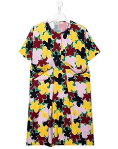 Платье футболка с цветочным принтом Marni kids