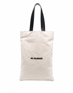 Большая сумка тоут с логотипом Jil sander