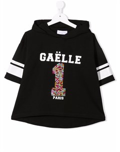 Декорированное худи с логотипом Gaelle paris kids