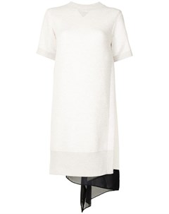 Платье футболка с драпировкой Sacai