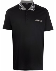 Рубашка поло с контрастным воротником Versace