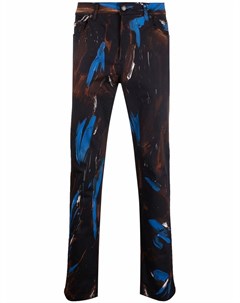 Прямые брюки с абстрактным принтом Moschino