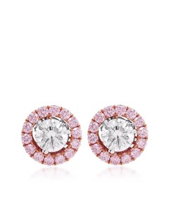 Серьги гвоздики Argyle Pink из белого золота с бриллиантами Hyt jewelry