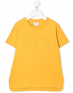 Футболка с тисненым логотипом Fendi kids