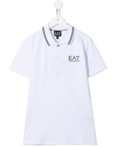 Рубашка поло с короткими рукавами и логотипом Emporio armani kids