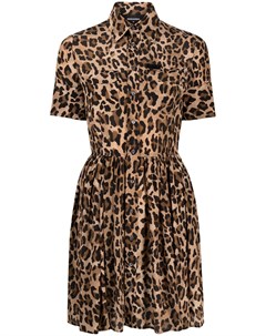 Платье рубашка с леопардовым принтом Dsquared2
