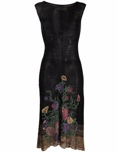Платье 1990 х годов тонкой вязки с цветочной вышивкой A.n.g.e.l.o. vintage cult