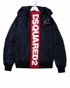 Куртка с капюшоном и логотипом Dsquared2 kids
