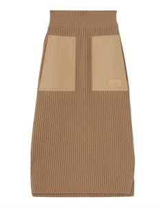 Светло коричневая трикотажная юбка Burberry