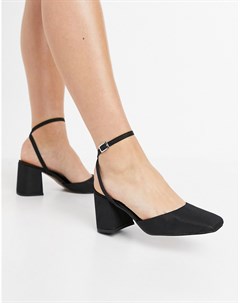 Черные туфли на блочном каблуке Sundae Asos design