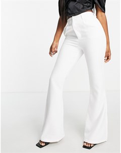 Белые расклешенные брюки от комплекта x Yasmin Chanel In the style