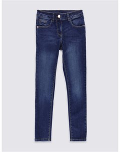 Хлопковые джинсы скинни с потёртостями для девочки 3 10 лет Marks & spencer