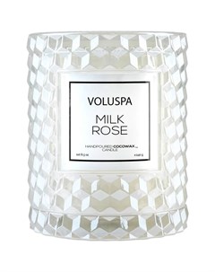 Аромасвеча Молочная роза в стеклянном подсвечнике с крышкой Voluspa