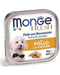 Fresh консервы для собак нежный паштет из курицы 100 г Monge