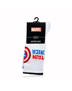 Мужские носки Marvel Cap America Белый р 25 Diwari