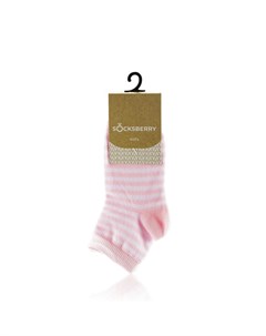 Детские носки Kids KS 0017 Белые полосы на розовом р 16 Socksberry