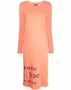 Платье с длинным рукавами и логотипом Armani exchange