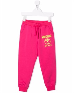 Спортивные брюки с тисненым логотипом Moschino kids