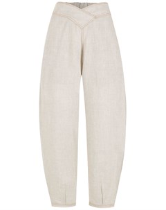 Укороченные зауженные брюки с эластичным поясом Piu brand