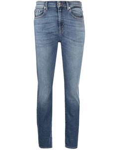 Укороченные джинсы с завышенной талией 7 for all mankind