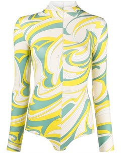 Боди с капюшоном и принтом Vortici Emilio pucci