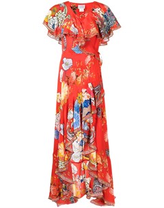 Платье макси с оборками и цветочным принтом Camilla
