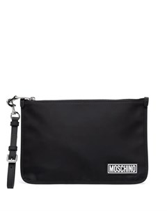 Клатч с нашивкой логотипом Moschino