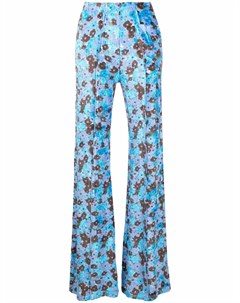 Фактурные брюки с цветочным узором Acne studios