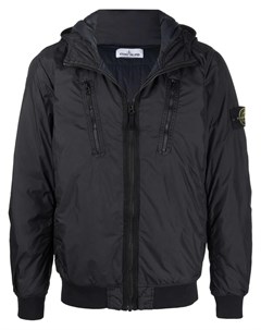 Бомбер на молнии с капюшоном Stone island