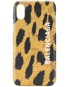 Чехол Cash для iPhone XS с леопардовым принтом Balenciaga