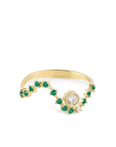 Кольцо Sonia из желтого золота с бриллиантами и изумрудом Gfg jewellery