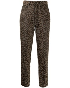 Укороченные брюки с леопардовым принтом Fendi pre-owned