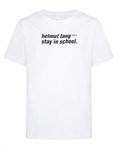 Футболка с принтом Stay in School Helmut lang