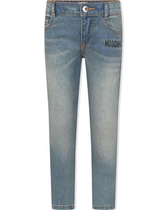 Узкие джинсы средней посадки Moschino kids