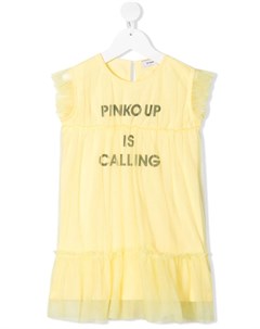 Платье без рукавов с логотипом Pinko kids