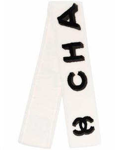 Меховой шарф 2010 х годов с логотипом CC Chanel pre-owned