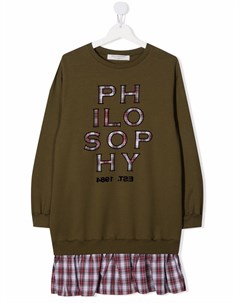 Платье свитер с логотипом Philosophy di lorenzo serafini kids