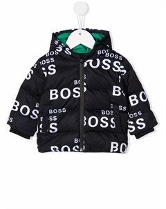 Пуховик на молнии с логотипом Boss kidswear