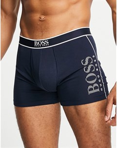 Темно синие боксеры с большим логотипом сбоку BOSS Boss bodywear