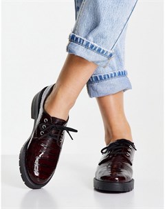 Бордовые ботинки на шнуровке Lila Miss selfridge