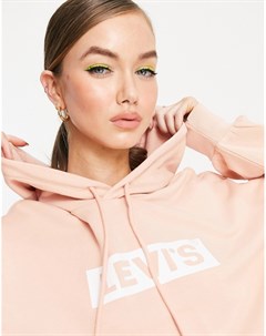 Укороченный худи персикового цвета с графическим логотипом Levi's®