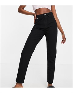 Черные джинсы в винтажном стиле из переработанного денима с завышенной талией Riot Missguided tall